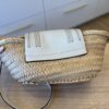 Chloe Raffia Calfskin Marcie Basket White