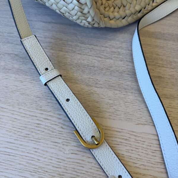 Chloe Raffia Calfskin Marcie Basket White