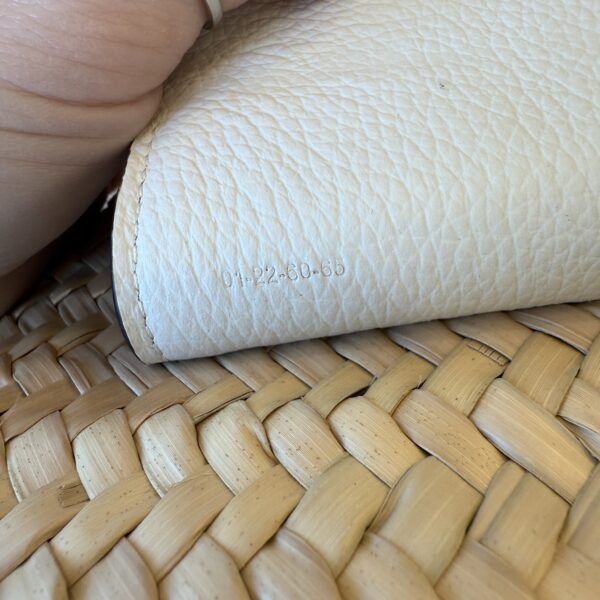 Chloe Raffia Calfskin Marcie Basket White