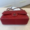 Chanel Lambskin Quilted Jumbo Double Flap Red Gunmetal Hardware