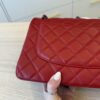 Chanel Lambskin Quilted Jumbo Double Flap Red Gunmetal Hardware