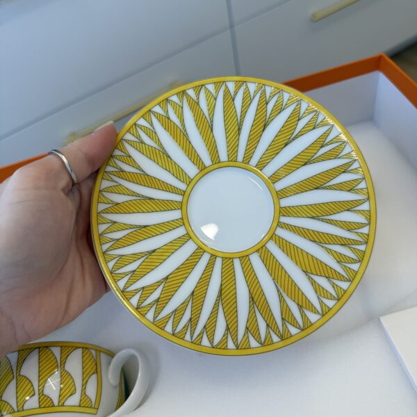Hermes Soleil d’Hermès Tea Cup and Saucer