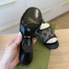 Gucci Demi Rhinestone Mesh Mule Sandals In Black Size 37