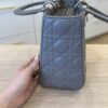 Christian Dior Lambskin Cannage Medium Lady Dior Grey Silver Hardware