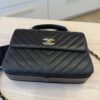 Chanel Lambskin Quilted Small Trendy CC Dual Handle Flap Bag Black Gold Hardware