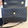 Chanel Lambskin Quilted Small Trendy CC Dual Handle Flap Bag Black Gold Hardware
