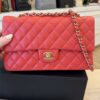 Chanel Lambskin Quilted Medium Double Flap Aged Gold Hardware