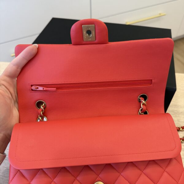 Chanel Lambskin Quilted Medium Double Flap Aged Gold Hardware