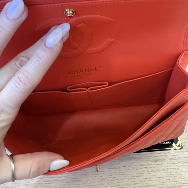 Chanel Lambskin Quilted Medium Double Flap Aged Gold Hardware