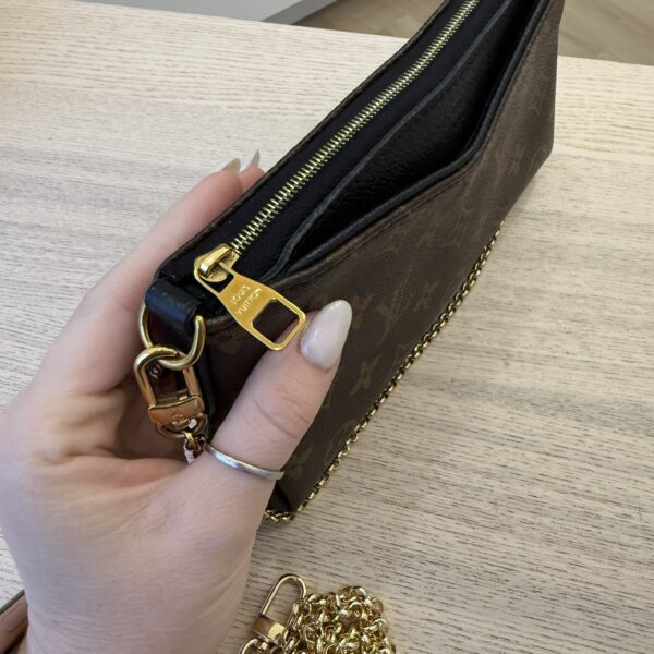 Louis Vuitton Monogram Pallas Clutch Black