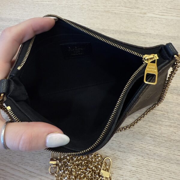 Louis Vuitton Monogram Pallas Clutch Black