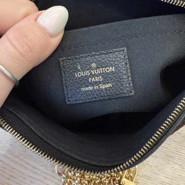 Louis Vuitton Monogram Pallas Clutch Black