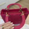 Christian Dior Lambskin Cannage Medium Lady Dior Gold Hardware Pink