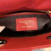 Christian Dior Lambskin Cannage Small Lady Dior Dark Red Gold Hardware Lucky Badges Strap