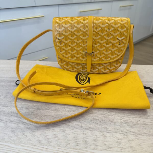 Goyard Goyardine Belvedere II PM Messenger Bag Yellow
