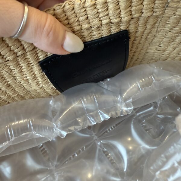 Chloe Large Woody Basket in Natural Fibers Leather