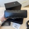 Saint Laurent (YSL) Calfskin Y Quilted Monogram Toy Loulou Satchel Black and Black hardware