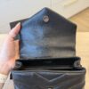 Saint Laurent (YSL) Calfskin Y Quilted Monogram Toy Loulou Satchel Black and Black hardware
