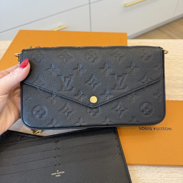 Louis Vuitton Empreinte Pochette Felicie Chain Wallet Noir
