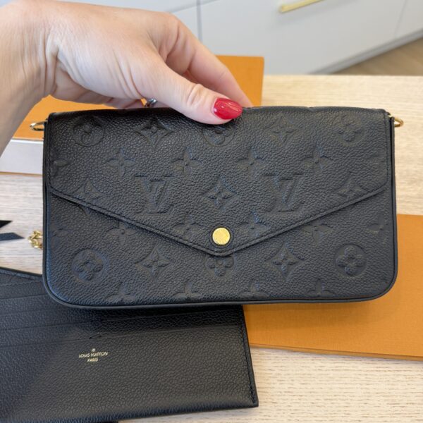 Louis Vuitton Empreinte Pochette Felicie Chain Wallet Noir