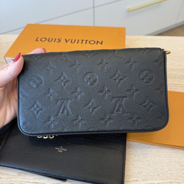 Louis Vuitton Empreinte Pochette Felicie Chain Wallet Noir