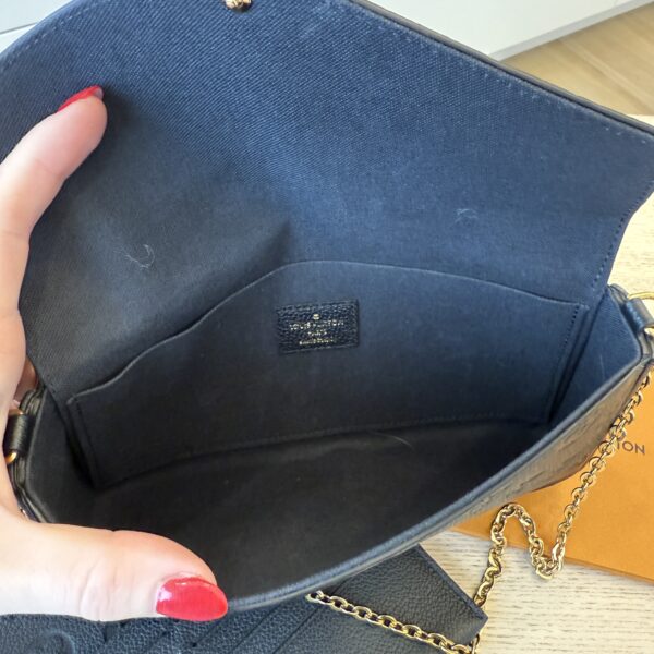 Louis Vuitton Empreinte Pochette Felicie Chain Wallet Noir