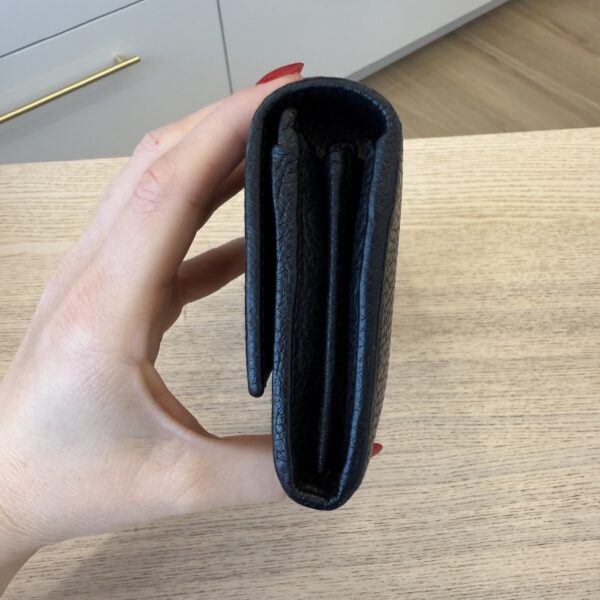 Gucci Dollar Calfskin Petite GG Marmont Wallet Black