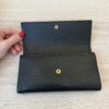 Gucci Dollar Calfskin Petite GG Marmont Wallet Black