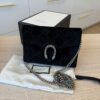 Gucci Velvet Crystal GG Monogram Mini Dionysus Chain Wallet Blue Black