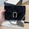 Gucci Velvet Crystal GG Monogram Mini Dionysus Chain Wallet Blue Black