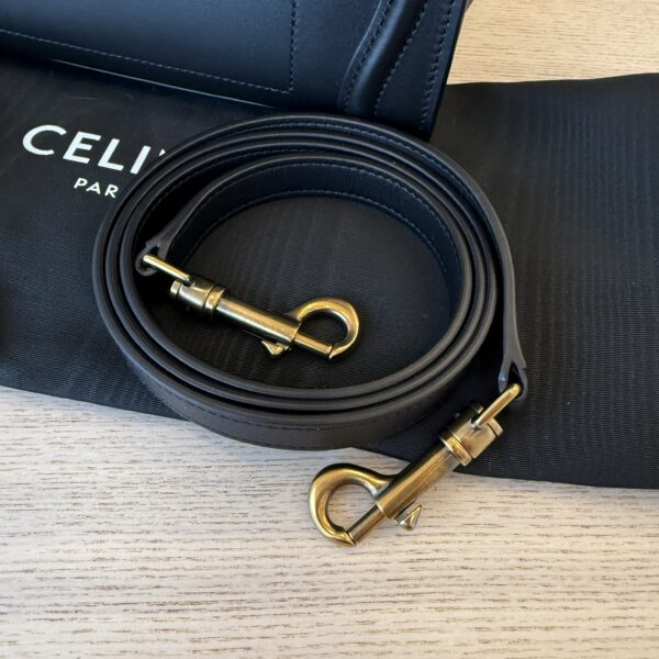 Celine Smooth Calfskin Nano Luggage Black
