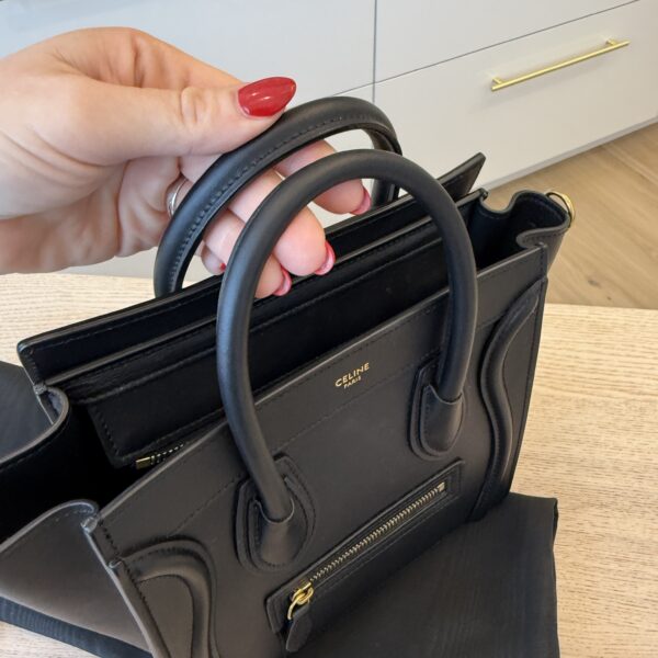Celine Smooth Calfskin Nano Luggage Black