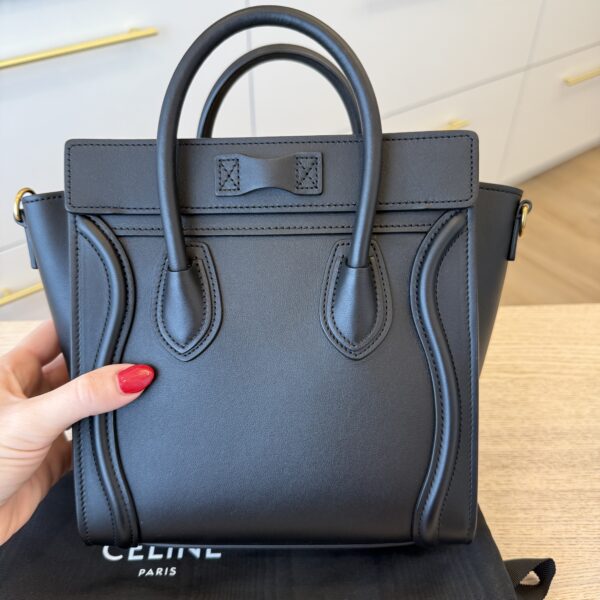 Celine Smooth Calfskin Nano Luggage Black