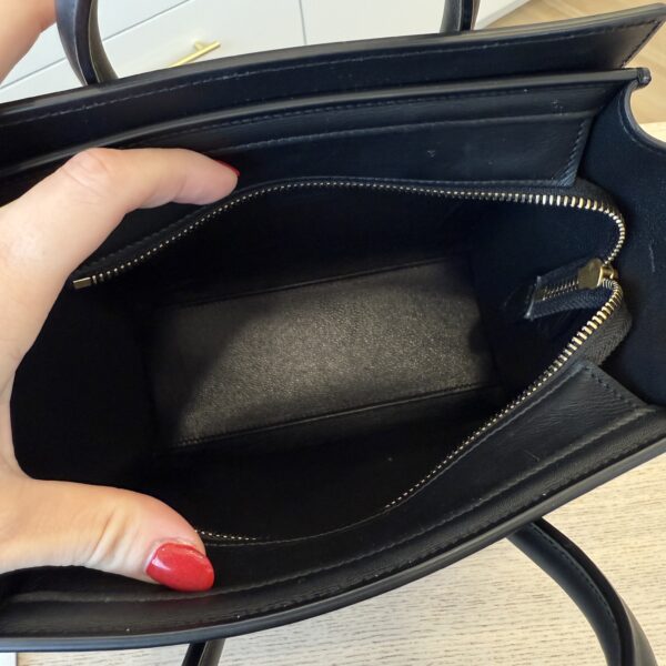 Celine Smooth Calfskin Nano Luggage Black