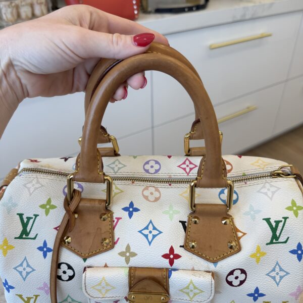 Louis Vuitton Monogram Multicolor Speedy 30 White