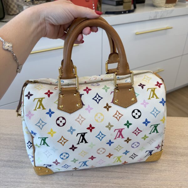 Louis Vuitton Monogram Multicolor Speedy 30 White