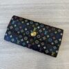 Louis Vuitton Multicolor Monogram Sarah Wallet Noir and Pistachio