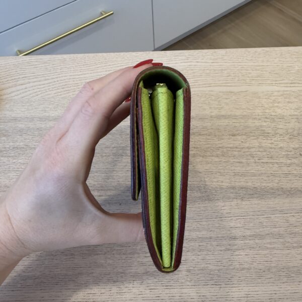 Louis Vuitton Multicolor Monogram Sarah Wallet Noir and Pistachio