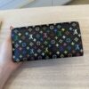 Louis Vuitton Multicolor Monogram Sarah Wallet Noir and Pistachio
