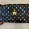Louis Vuitton Multicolor Monogram Sarah Wallet Noir and Pistachio