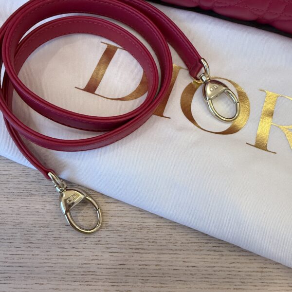 Christian Dior Lambskin Cannage Medium Lady Dior Gold Hardware Pink