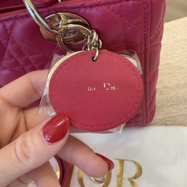 Christian Dior Lambskin Cannage Medium Lady Dior Gold Hardware Pink