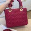 Christian Dior Lambskin Cannage Medium Lady Dior Gold Hardware Pink