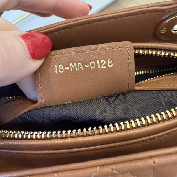 Christian Dior Lambskin Cannage Medium Lady Dior Caramel Gold Hardware