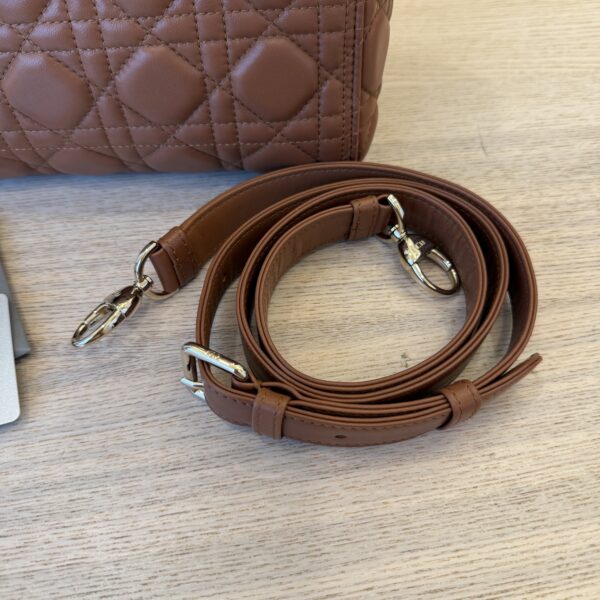 Christian Dior Lambskin Cannage Medium Lady Dior Caramel Gold Hardware