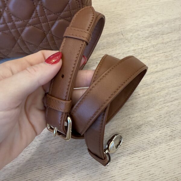 Christian Dior Lambskin Cannage Medium Lady Dior Caramel Gold Hardware