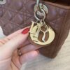 Christian Dior Lambskin Cannage Medium Lady Dior Caramel Gold Hardware