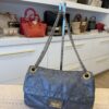 Chanel Metallic Crackled Calfskin Perforated Drill Flap Silver