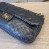 Chanel Metallic Crackled Calfskin Perforated Drill Flap Silver