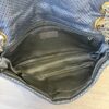 Chanel Metallic Crackled Calfskin Perforated Drill Flap Silver